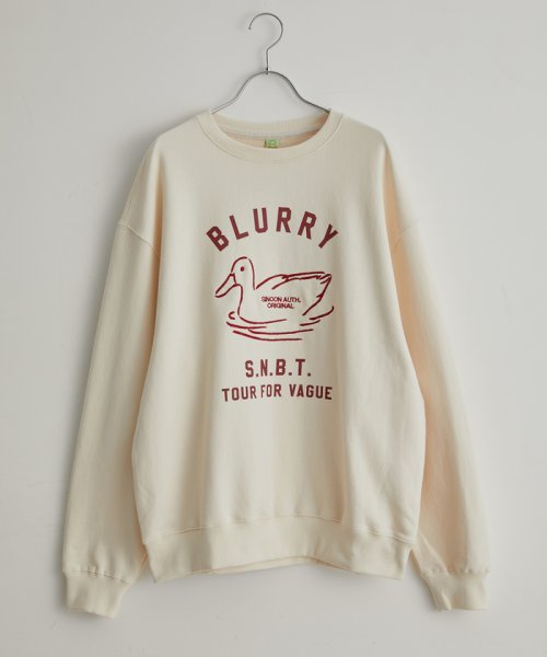 【韓国人気ブランド/sinoon】プリントスウェットプルオーバー【洗える】 