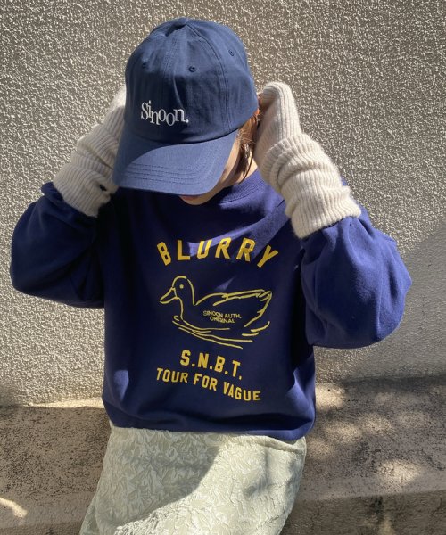 【韓国人気ブランド/sinoon】プリントスウェットプルオーバー【洗える】 