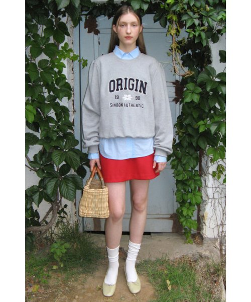 【韓国人気ブランド/sinoon】ORIGINパフスウェットプルオーバー【洗える】 