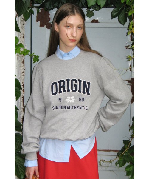 【韓国人気ブランド/sinoon】ORIGINパフスウェットプルオーバー【洗える】 