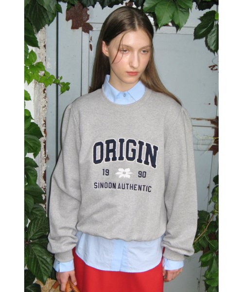 【韓国人気ブランド/sinoon】ORIGINパフスウェットプルオーバー【洗える】 