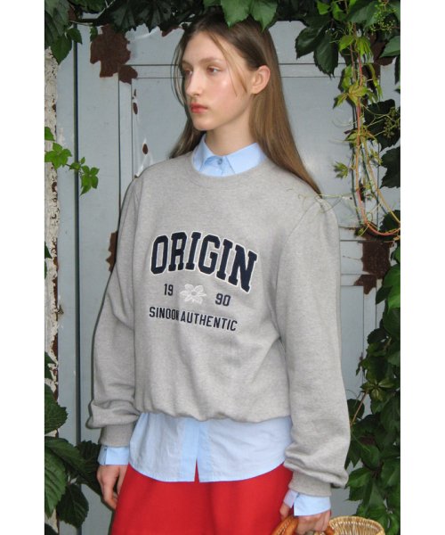 【韓国人気ブランド/sinoon】ORIGINパフスウェットプルオーバー【洗える】 