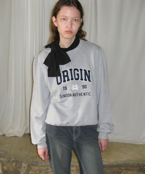【韓国人気ブランド/sinoon】ORIGINパフスウェットプルオーバー【洗える】 