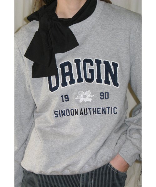 【韓国人気ブランド/sinoon】ORIGINパフスウェットプルオーバー【洗える】 