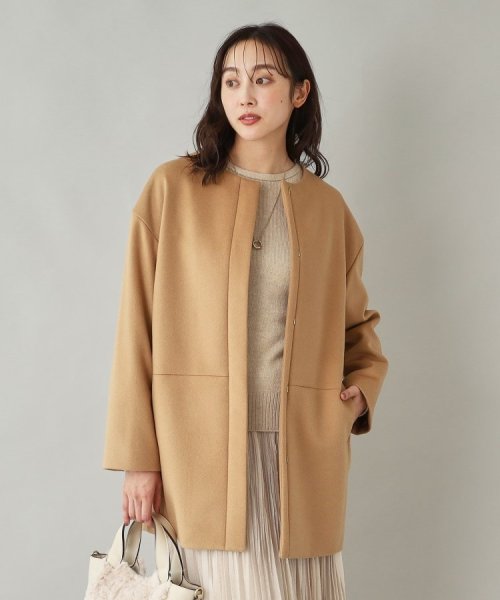 【軽く羽織れる／定番人気】カシミヤ混ミドル丈コート 【軽く羽織れる／定番人気】カシミヤ混ミドル丈コート 【軽く羽織れる／定番人気】カシミヤ混ミドル丈コート M2226242422(17002円)