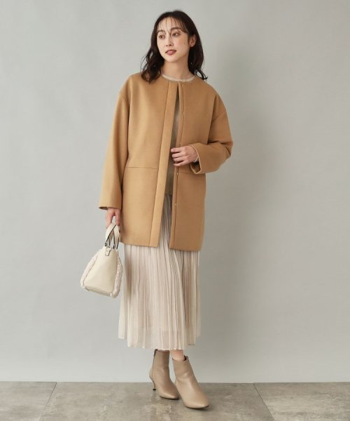 【軽く羽織れる／定番人気】カシミヤ混ミドル丈コート 【軽く羽織れる／定番人気】カシミヤ混ミドル丈コート 【軽く羽織れる／定番人気】カシミヤ混ミドル丈コート M2226242422(17002円)