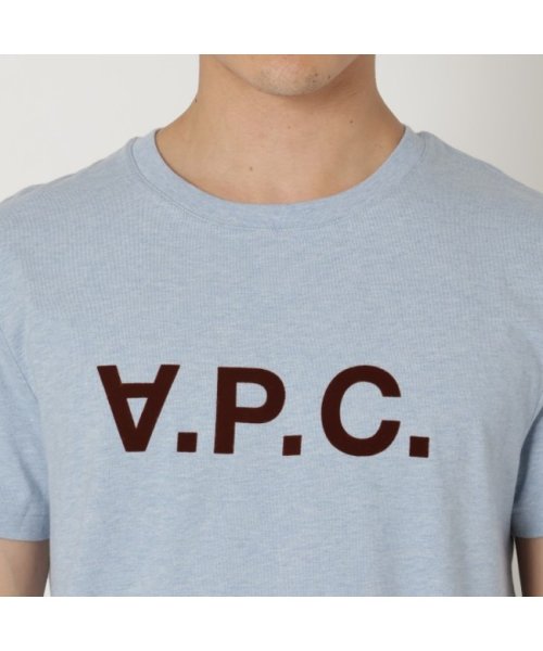 A.P.C.(アーペーセー)/アーペーセー Tシャツ カットソー Tシャツ 半袖カットソー トップス ブルー メンズ APC H26943 COGFI IAL/img04