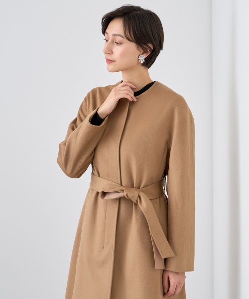 カシミヤノーカラーベルトコート 着用サイズ なし model