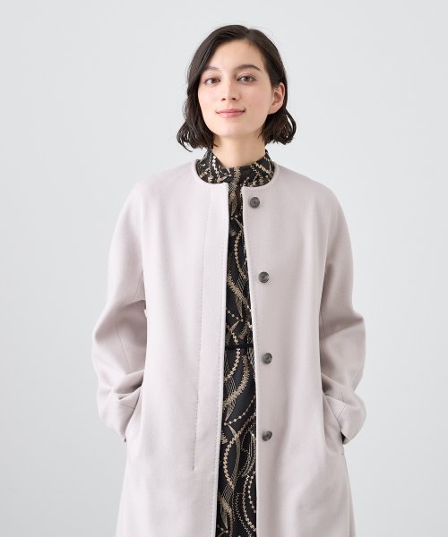 カシミヤノーカラーベルトコート 着用サイズ なし model