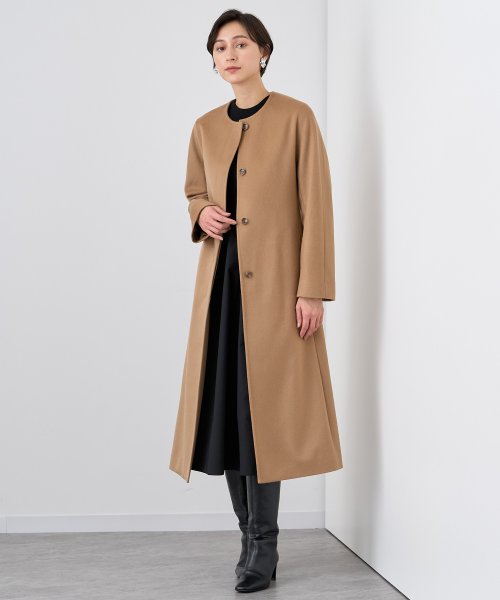 カシミヤノーカラーベルトコート 着用サイズ なし model