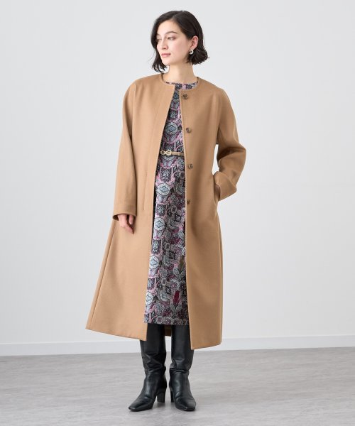 カシミヤノーカラーベルトコート 着用サイズ なし model