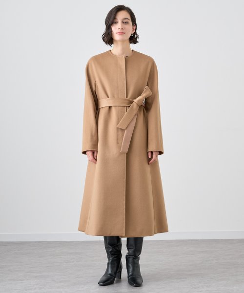 カシミヤノーカラーベルトコート 着用サイズ なし model
