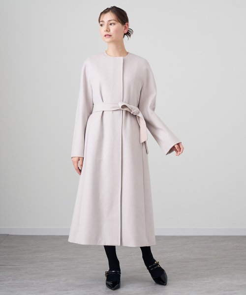 カシミヤノーカラーベルトコート 着用サイズ なし model