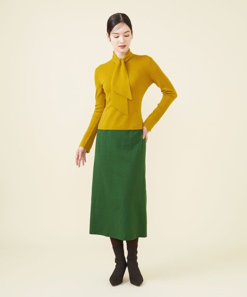 ウールワッシャーナロースカート 