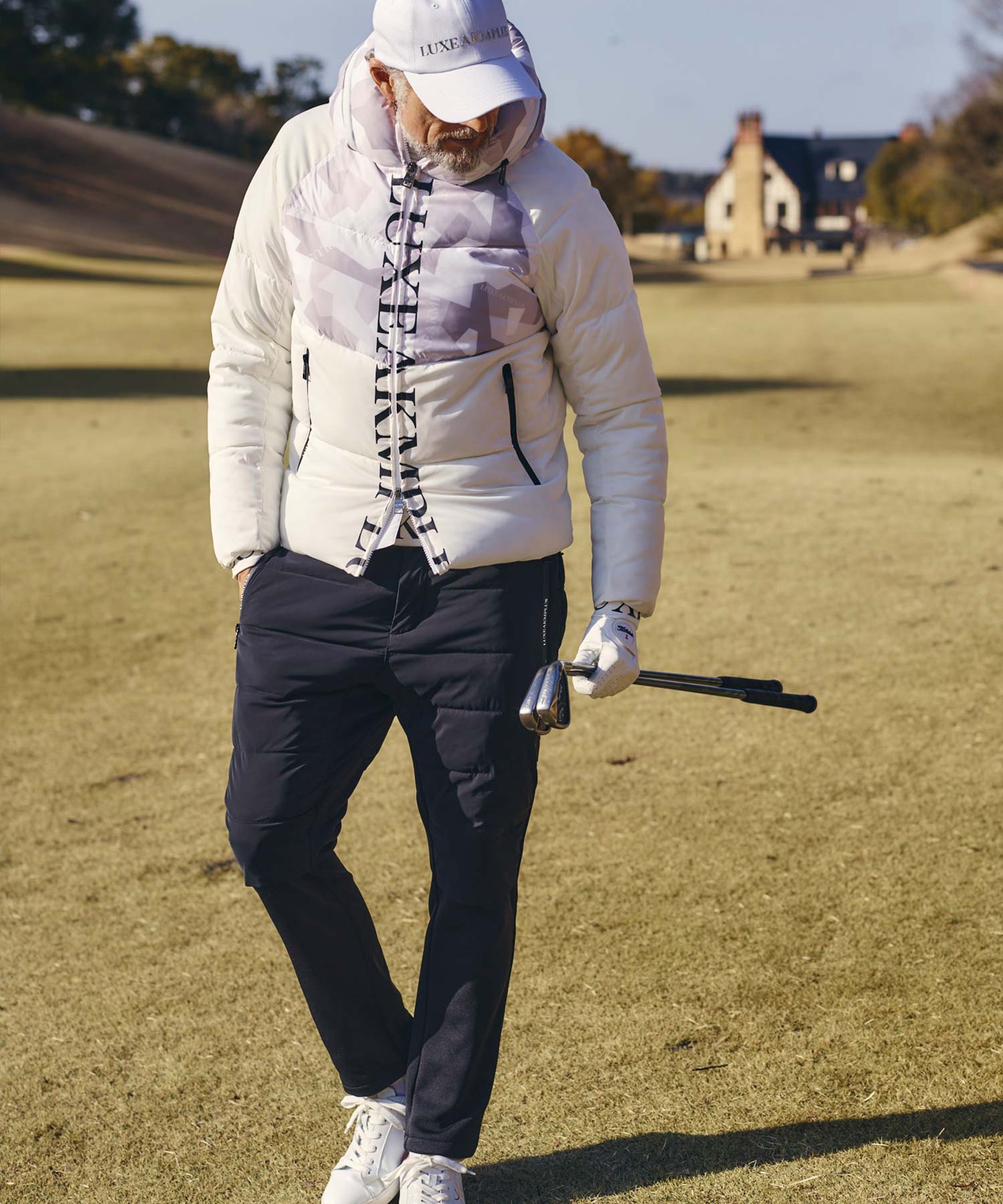 LUXEAKMPLUS(リュクスエイケイエムプラス)ゴルフ センターロゴカモ柄中