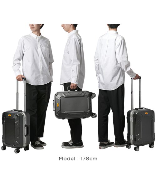 スーツケース 機内持ち込み 30L Sサイズ SS アルミフレーム イエロー グレー 軽量 DBCラゲージ HIRODBC dya8168－18 ｜約