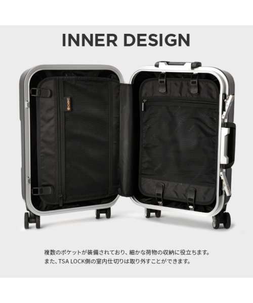 スーツケース 機内持ち込み 30L Sサイズ SS アルミフレーム イエロー グレー 軽量 DBCラゲージ HIRODBC dya8168－18 ｜約