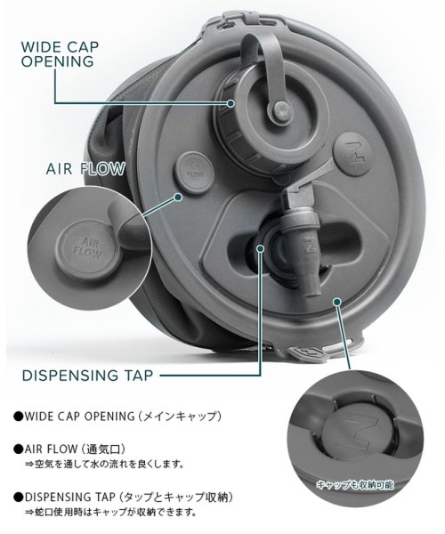 Colapz(コラプズ)/コラプズ ウォータージャグ バケツ 水タンク 折りたたみ 小型 キャンプ アウトドア バーベキュー スタンド 2in1 8L COLAPZ SORC－001/img11