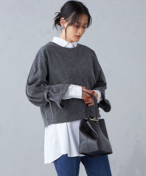 【SHIPS別注】assiette:2WAY ボリューム スリーブ プルオーバー ◇ assiette