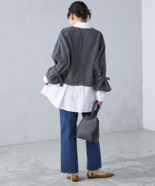 【SHIPS別注】assiette:2WAY ボリューム スリーブ プルオーバー ◇ assiette