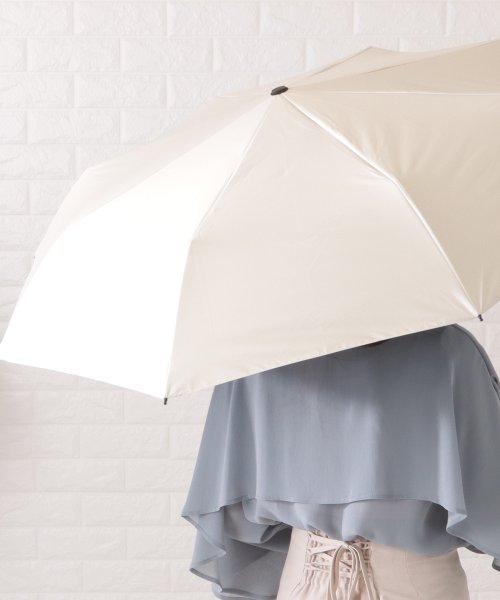 Lace Ladies(レースレディース)/晴雨兼用ニュアンスカラーロゴ付き折りたたみ傘/img04