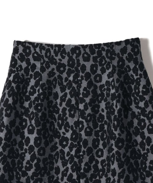 Primary NavyLabel:〈手洗い可能〉レオパード ジャカード スカート Primary