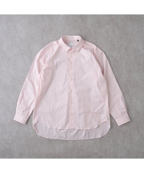 BRICK＆SONS(BRICK＆SONS)/＆リラックスバックプリーツシャツ＜ペールピンクストライプ＞/img01