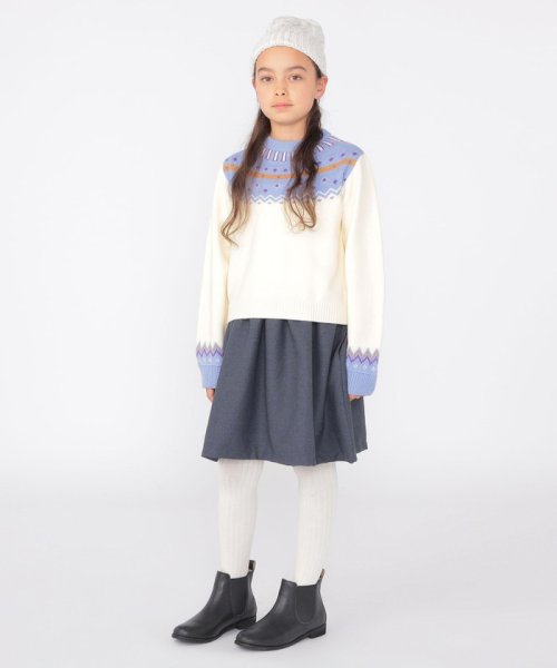 SHIPS KIDS(シップスキッズ)/SHIPS KIDS:145～160cm / ＜手洗い可能＞ ノルディック レイヤード ワンピース/img02