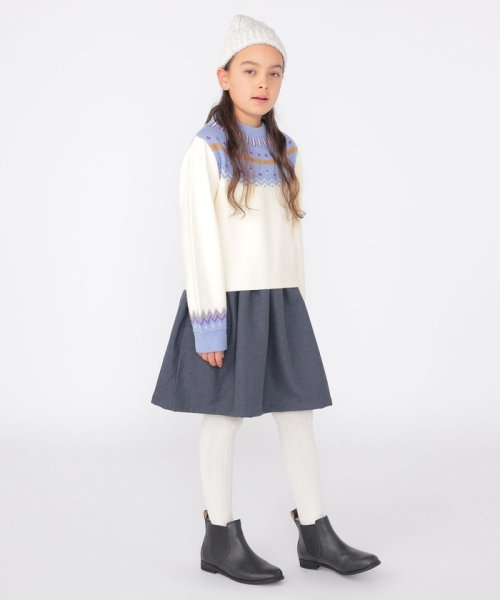 SHIPS KIDS(シップスキッズ)/SHIPS KIDS:145～160cm / ＜手洗い可能＞ ノルディック レイヤード ワンピース/img03