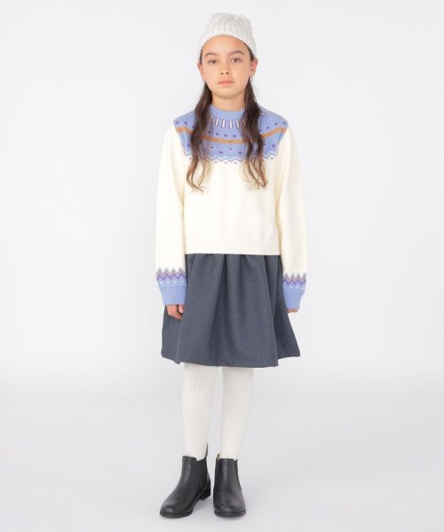 SHIPS KIDS(シップスキッズ)/SHIPS KIDS:145～160cm / ＜手洗い可能＞ ノルディック レイヤード ワンピース/img05