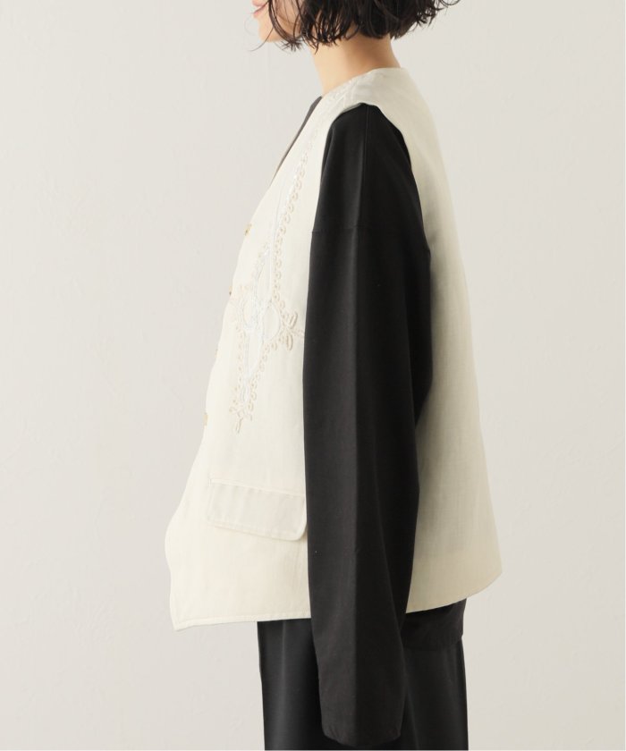 トップス OFFTHECUFF 23aw VELOR CODE EMB GILET VELOR CODE EMB GILET – OFFTHECUFF