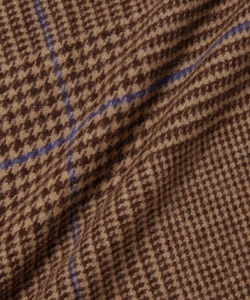 カシミヤブレンド パターンストール（千鳥格子/グレンチェック） 