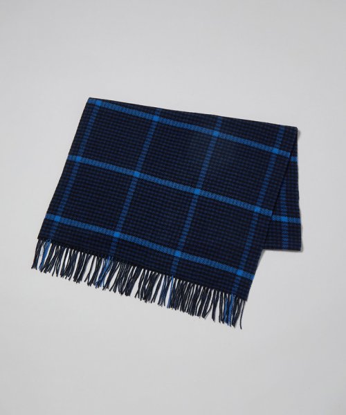 カシミヤブレンド パターンストール（千鳥格子/グレンチェック） 