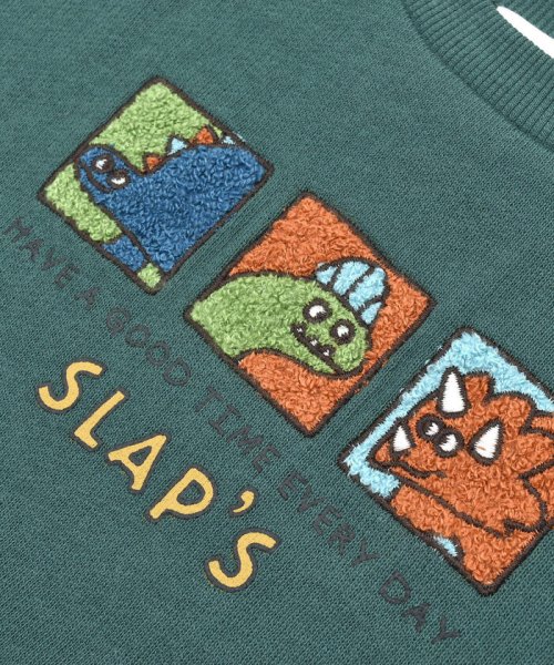 SLAP SLIP(スラップスリップ)/サガラ刺しゅうモチーフカンガルーポケット付きトレーナー(80~130cm)/img14