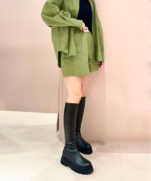 厚底トラックソールロングブーツ レイン対応 0～23