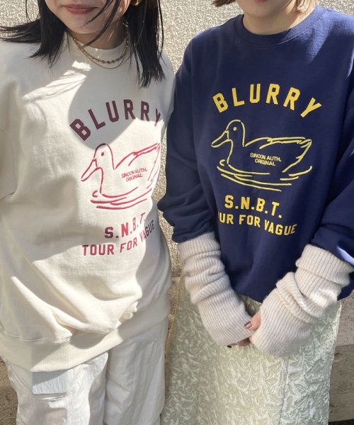 【韓国人気ブランド/sinoon】プリントスウェットプルオーバー【洗える】 