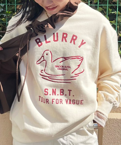 【韓国人気ブランド/sinoon】プリントスウェットプルオーバー【洗える】 