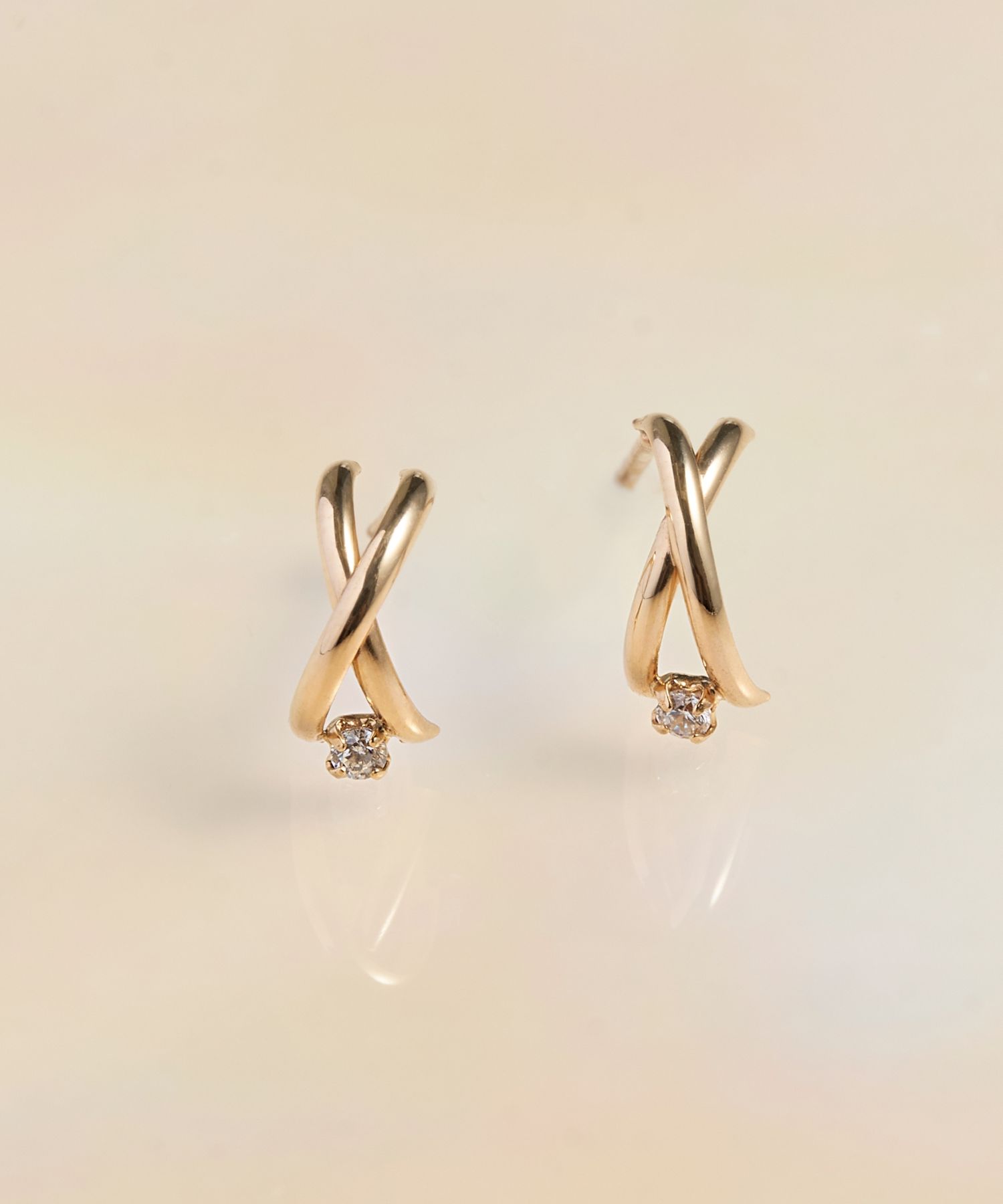 2023Christmas】-K10-クロッシングビジューピアス(505707499