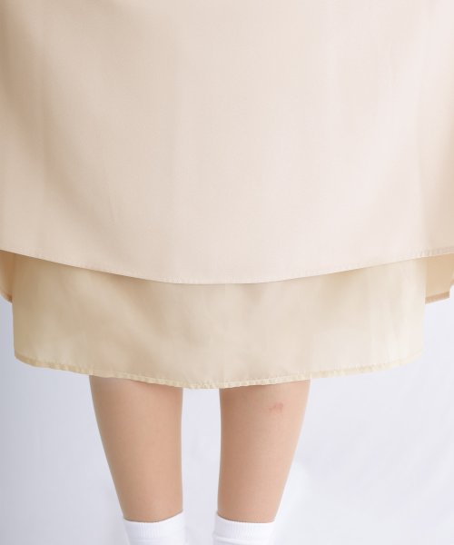 リボンベルトパフスリーブドレス 