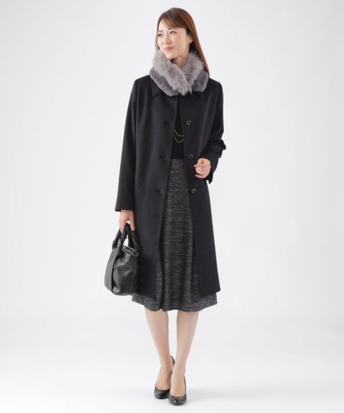 ウールカシミヤビーバーステンカラーコート 