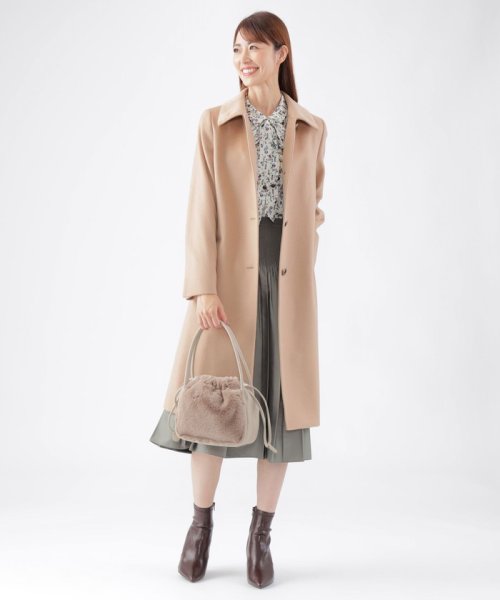 ウールカシミヤビーバーステンカラーコート 