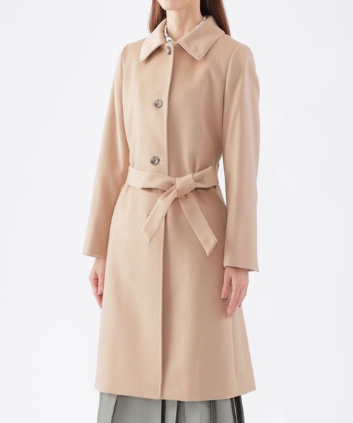 ウールカシミヤビーバーステンカラーコート 