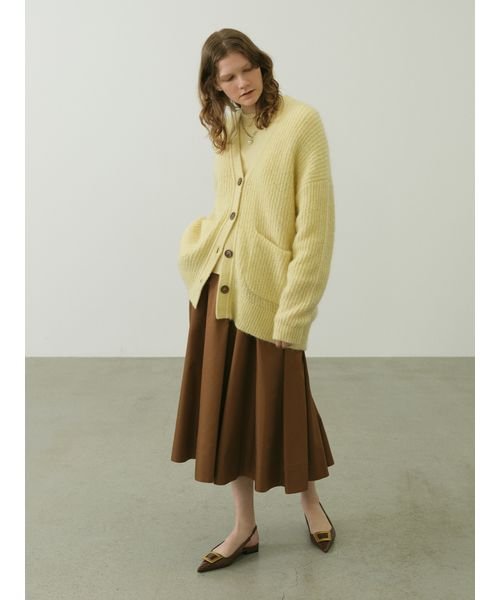 シェルボタンモヘヤシャギーカーデ 予めご了承ください