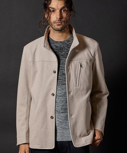 T/Rツイルカルゼスタンドカラーブルゾン 