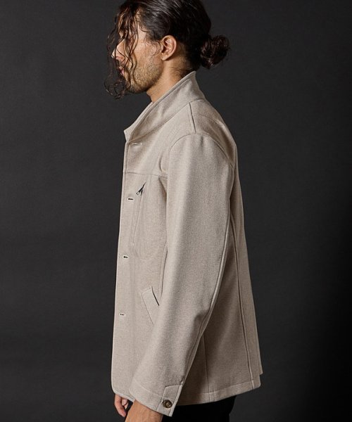 T/Rツイルカルゼスタンドカラーブルゾン 