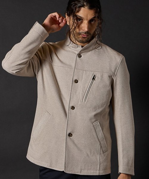 T/Rツイルカルゼスタンドカラーブルゾン 