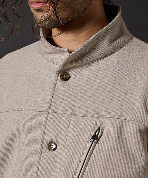 T/Rツイルカルゼスタンドカラーブルゾン 