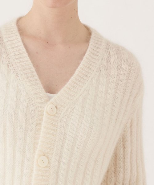 キッドモヘア Vネックカーディガン 