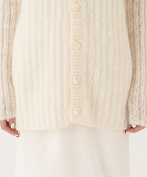 キッドモヘア Vネックカーディガン 