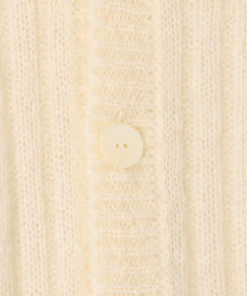 キッドモヘア Vネックカーディガン 